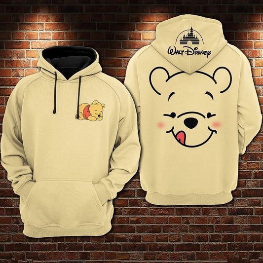Pooh Bear Winnie The Pooh Disney Over Print 3d Hoodie Zip Hoodie Moonbestprint