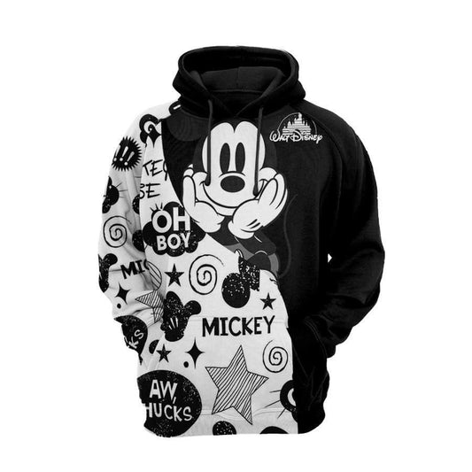 Mickey Mouse Movies Disney Black Over Print 3d Hoodie Zip Hoodie 299 Moonbestprint