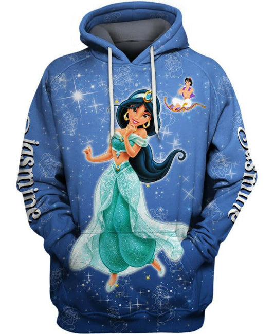 Jasmine Princess 3d Hoodie Zip Hoodie Moonbestprint
