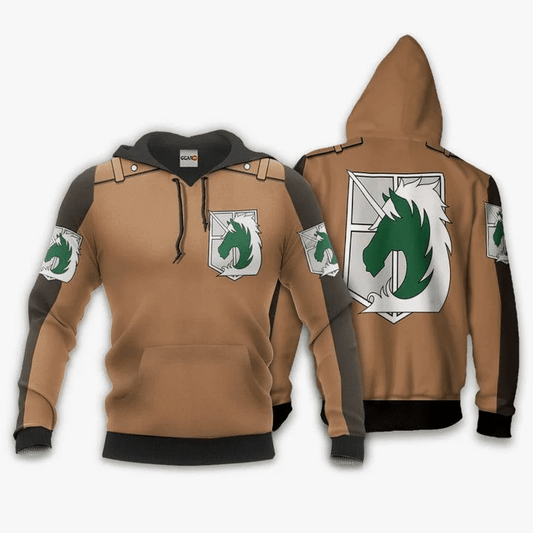 Aot Military Police Attack On Titan Anime Manga For Men And Women 3d Hoodie Zip Hoodie Moonbestprint