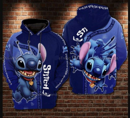 Stitch Cartoon Lilo And Stitch For Men And Women 3d Hoodie Zip Hoodie 1230 Moonbestprint