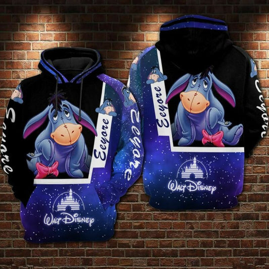 Eeyore Cartoon Winnie The Pooh Walt Disney Over Print 3d Hoodie Zip Hoodie Moonbestprint