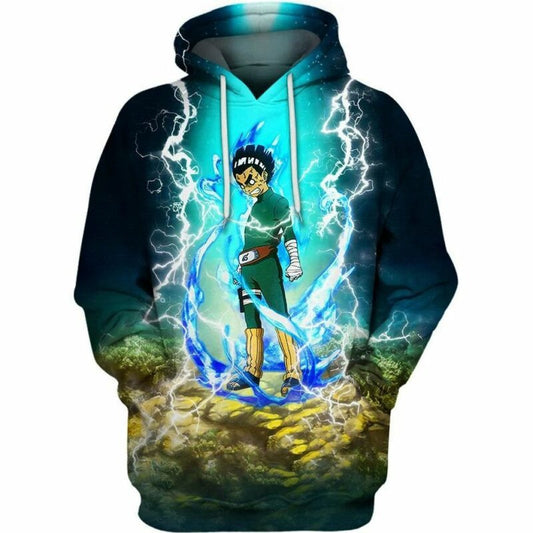 Rock Lee Naruto Anime 3d Hoodie All Over Printed Hoodie Moonbestprint