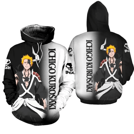 Bleach Ichigo Kurosaki Anime Manga For Men And Women 3d Hoodie Zip Hoodie Moonbestprint