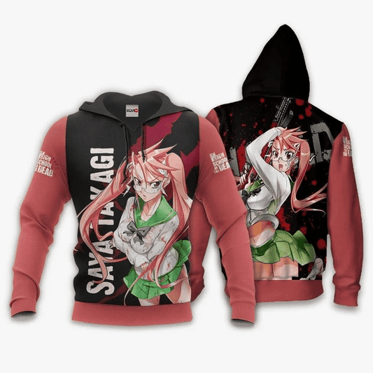 Highschool Of Dead Saya Takagi Anime Manga For Men And Women 3d Hoodie Zip Hoodie Moonbestprint
