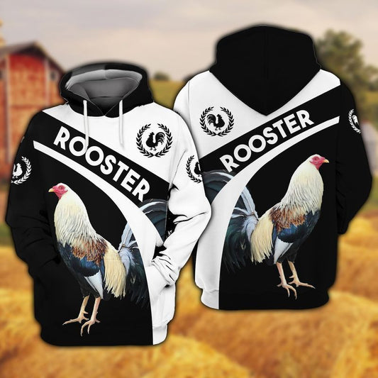 Rooster 8 For Men And Women 3d Hoodie Zip Hoodie Moonbestprint