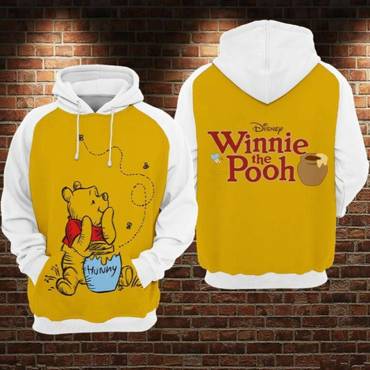 Winnie The Pooh Hunny Disney Over Print 3d Hoodie Zip Hoodie Moonbestprint