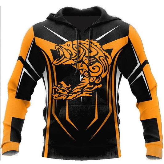 Fishing Orange Full Over Printing Hoodie 3d Hoodie 2 Moonbestprint