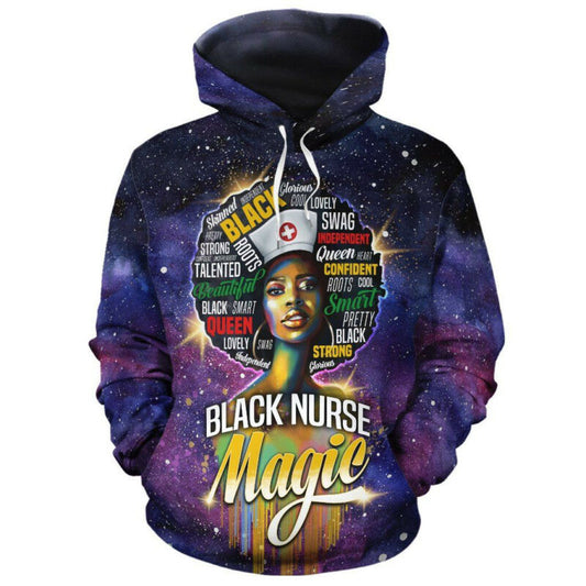 Black Nurse Magic 3d Hoodie Zip Hoodie Moonbestprint