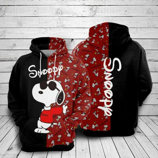 Snoopy Cool Cartoon Peanuts 1 Over Print 3d Hoodie Zip Hoodie Moonbestprint
