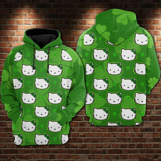 Hello Kitty Patrick's Day Hoodie Zip Hoodie Moonbestprint