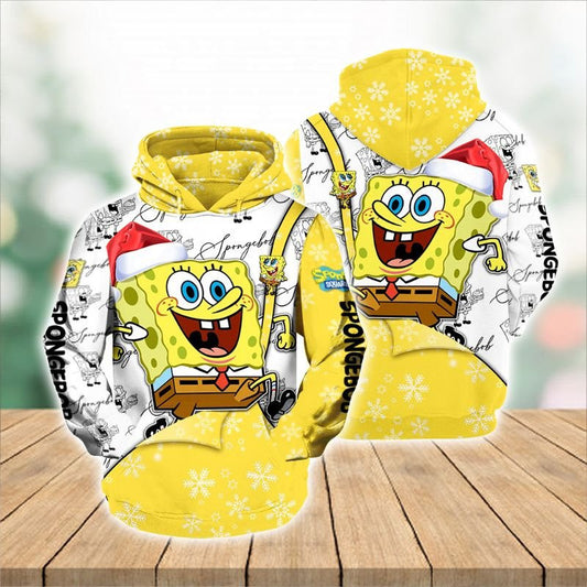 Cartoon Character Fallmas Spongebob Squarepants Hoodie All Over Printed 3d Unisex Men Women Moonbestprint