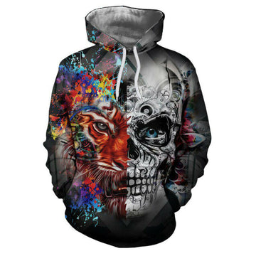 New Fashion Skull 3d Printing Men's Hoodie Moonbestprint