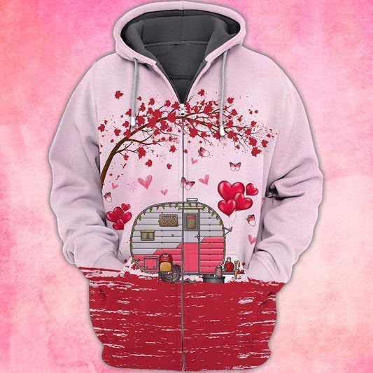 Heart Camping Car For Men And Women 3d Hoodie Zip Hoodie Moonbestprint