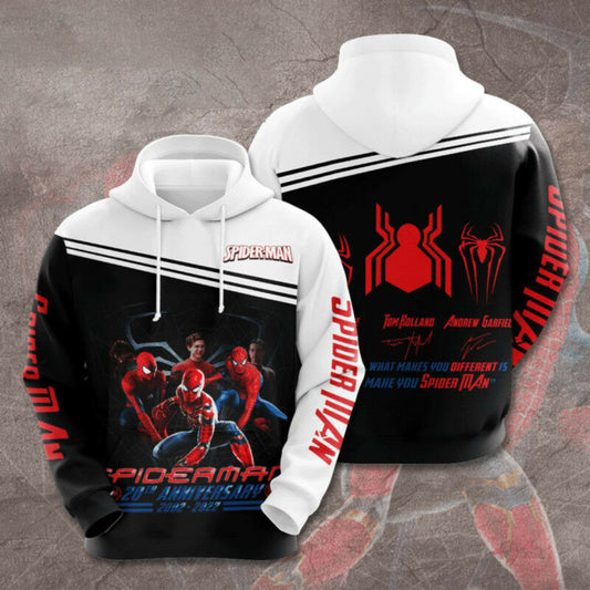 Spider Man 20th Anniversary 2002 2022 Full Printed Shirts 3d Hoodie Zip Hoodie Moonbestprint