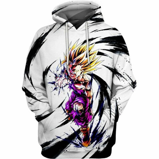 Gohan Super Saiyan Dragon Ball Over Print 3d Hoodie Zip Hoodie Moonbestprint