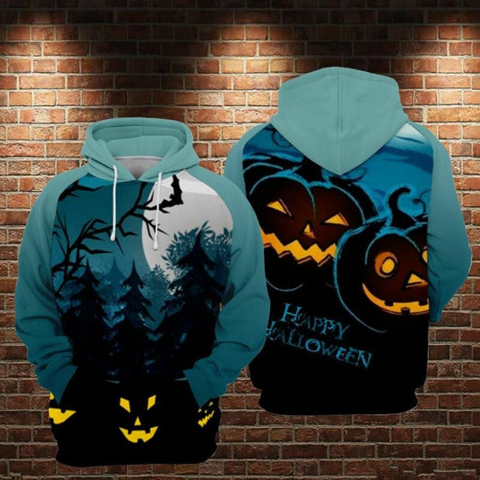 Happy Halloween Over Print 3d Hoodie Zip Hoodie Moonbestprint