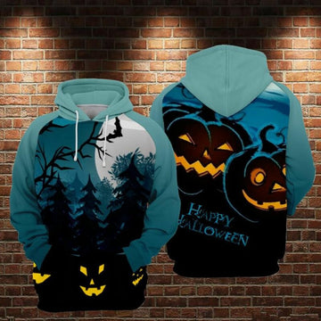 Happy Halloween Over Print 3d Hoodie Zip Hoodie Moonbestprint