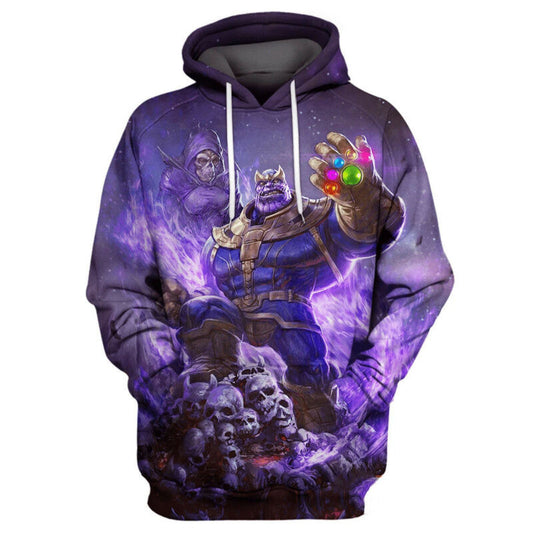Marvel Thanos And Death 3d Hoodie Zip Hoodie Moonbestprint