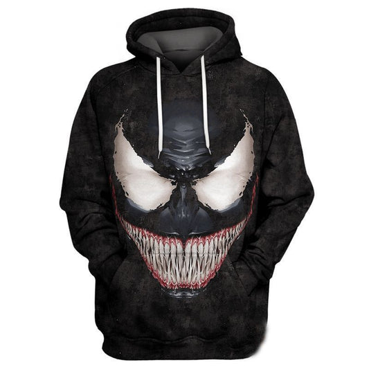 Venom Smile Over Print 3d Hoodie Zip Hoodie Moonbestprint