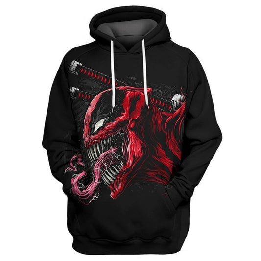 Venom Dead Pooh Marvel Over Print 3d Hoodie Zip Hoodie Moonbestprint