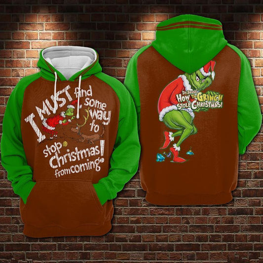 The Grinch Christmas Over Print 3d Hoodie Zip Hoodie Moonbestprint