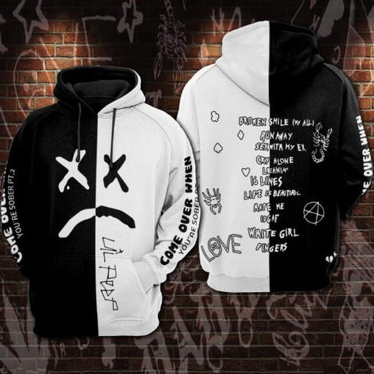 Lil Peep Signature Gothboiclique Band Black White 3d Hoodie Moonbestprint