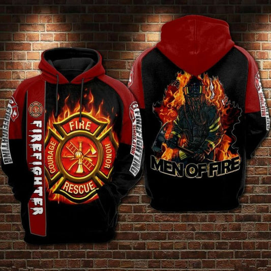 Firefighter Simulator Men Of Fire Over Print 3d Hoodie Zip Hoodie Moonbestprint