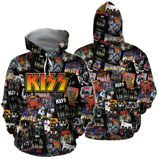 Kiss Love Gun Fashion Men Women 3d Hoodie Zipper Hoodie Moonbestprint