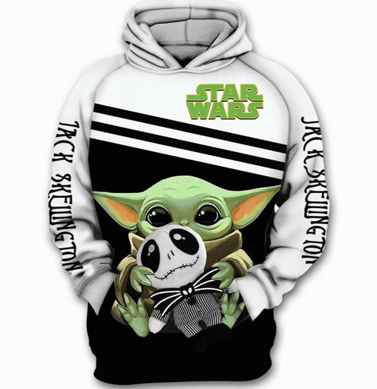 Yoda Star Wars Jack Skellington The Nightmare Before Christmas For Fan 3d Hoodie Zip Hoodie Moonbestprint