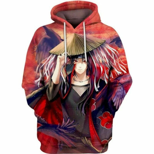 Itachi Is Back Naruto Anime All Over Printing 3d Hoodie Moonbestprint