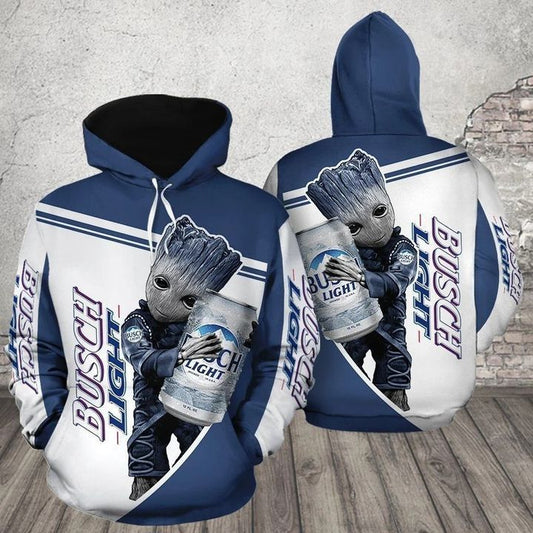 Groot Hug Busch Light 3d All Over Print 3d Hoodie Zip Hoodie Moonbestprint