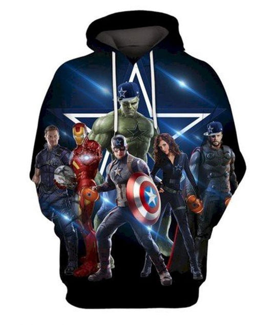 League Avenger Black Men And Women All Over Printed 3d Hoodie Moonbestprint