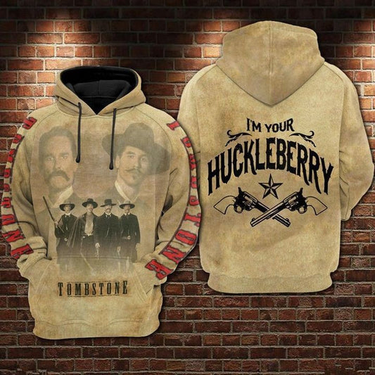 Doc Holiday Tombstone I?m Your Huckleberry 3d Hoodie Moonbestprint