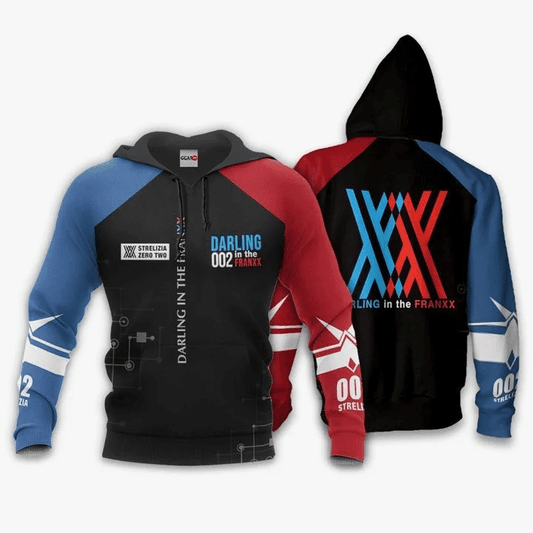 Darling In The Franxx Zero Two Code 002 Anime Manga For Men And Women 3d Hoodie Zip Hoodie Moonbestprint
