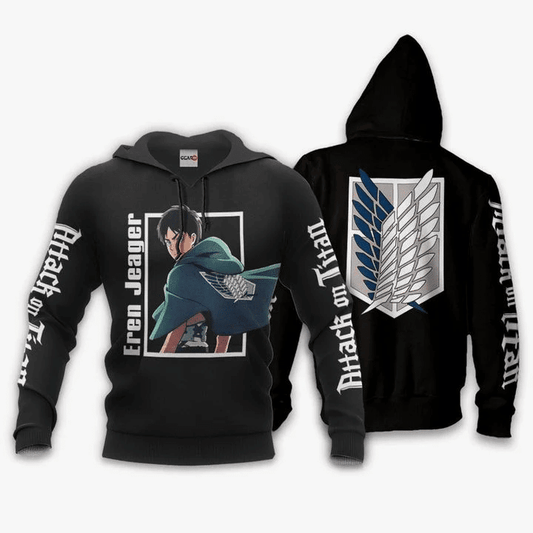 Eren Jeager Attack On Titan Anime Manga For Men And Women 3d Hoodie Zip Hoodie Moonbestprint