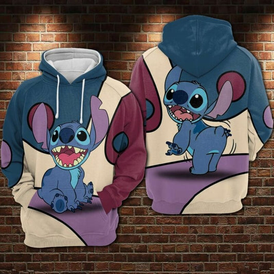Stitch Cartoon Lilo And Stich 3 Over Print 3d Hoodie Zip Hoodie Moonbestprint