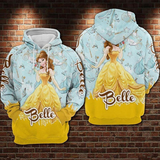 Belle Beauty And The Beast Over Print 3d Hoodie Zip Hoodie 27 Moonbestprint