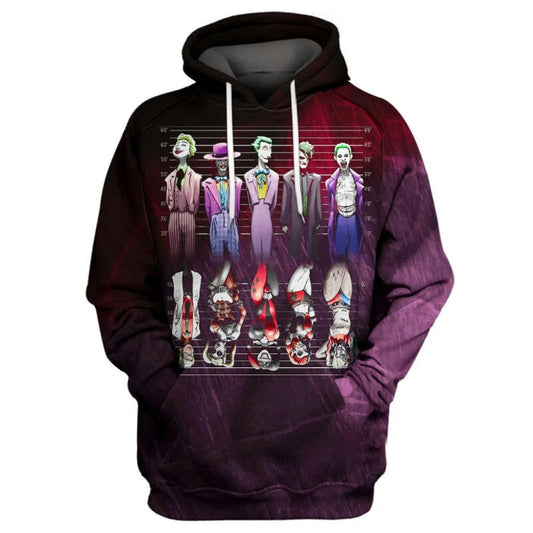 Dc Hoodie Joker And Harley Quinn 3d Hoodie Zip Hoodie Moonbestprint