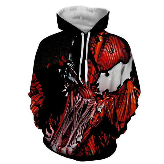 Red Venom Attack Spiderman 3d All-over Printed Unisex Hoodies - Jacket Moonbestprint