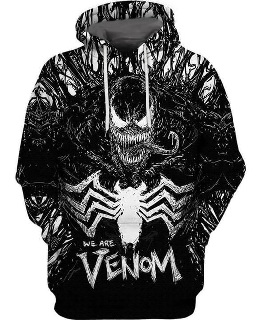 Venom Spider Marvel Full Printing Hoodie 3d Hoodie Moonbestprint