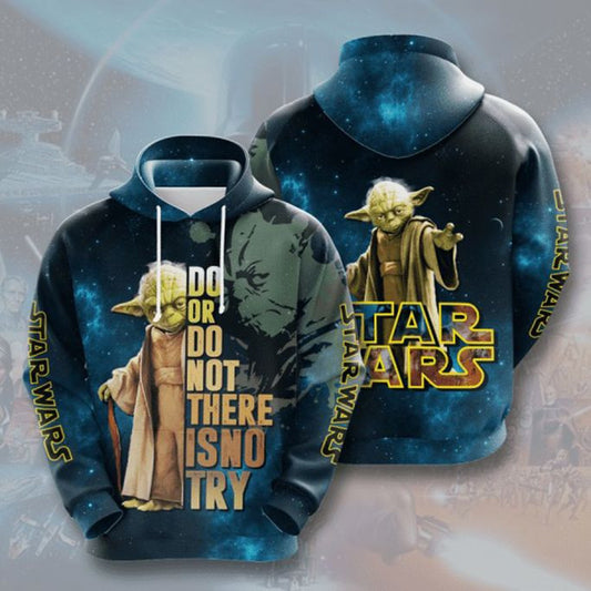 Star Wars Baby Yoda Do Or Do Not There Is No Try Design Gift For Fan Custom 3d Hoodie All Over Printed Hoodie Moonbestprint