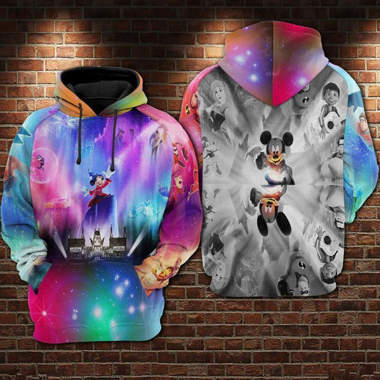 Mickey The Colorful Wizard Over Print 3d Hoodie Zip Hoodie 275 Moonbestprint