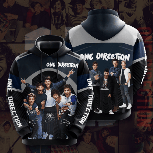 One Direction Signature Design Gift For Fan Custom 3d Hoodie All Over Printed Hoodie Moonbestprint