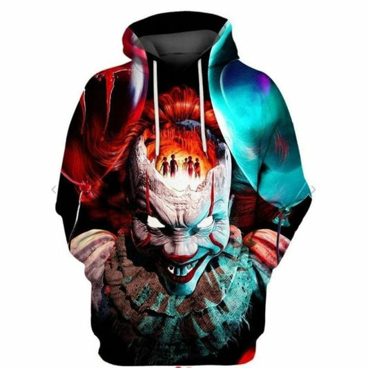 It Pennywise The Dancing Clown Over Print 3d Hoodie Zip Hoodie Moonbestprint