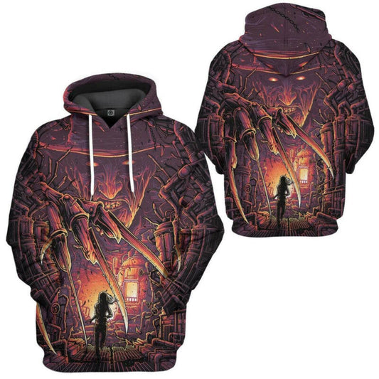Halloween Hoodie Horror Hoodie Freddy Krueger Nightmare 3d Hoodie Zip Hoodie Moonbestprint