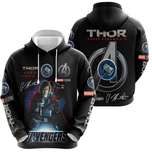 Thor Chris Hemsworth Studios Avengers Signed, Marvel Over Print 3d Hoodie Zip Hoodie Moonbestprint