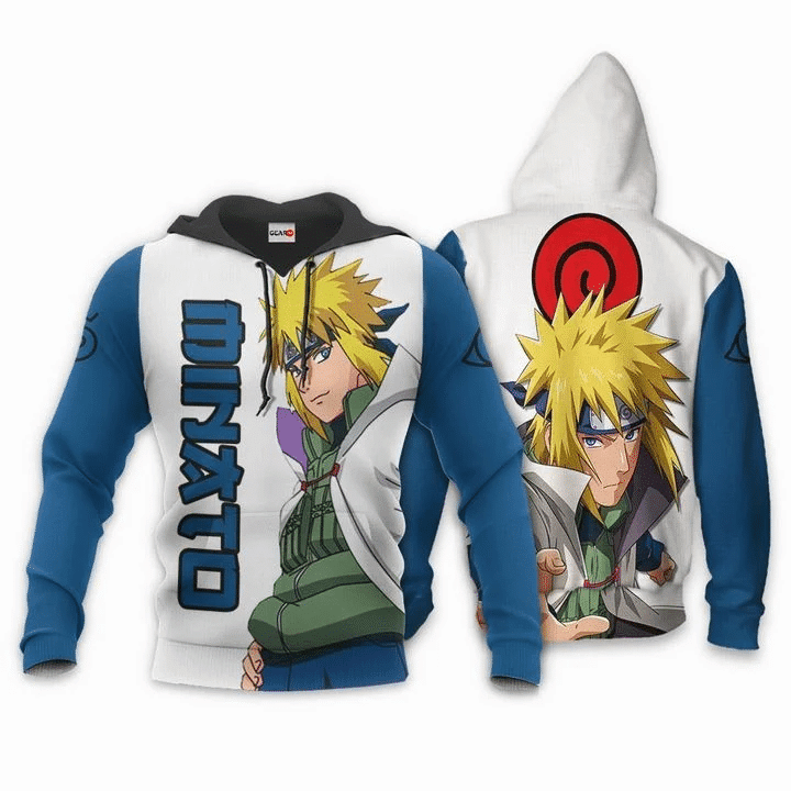 Minato Namikaze Naruto Anime Manga For Men And Women 3d Hoodie Zip Hoodie Moonbestprint