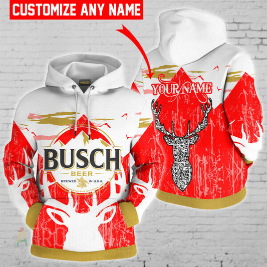 Personalized Busch Beer Hoodie, Gift For Fan 3d All Over Print Shirt Hoodie 2858 Moonbestprint
