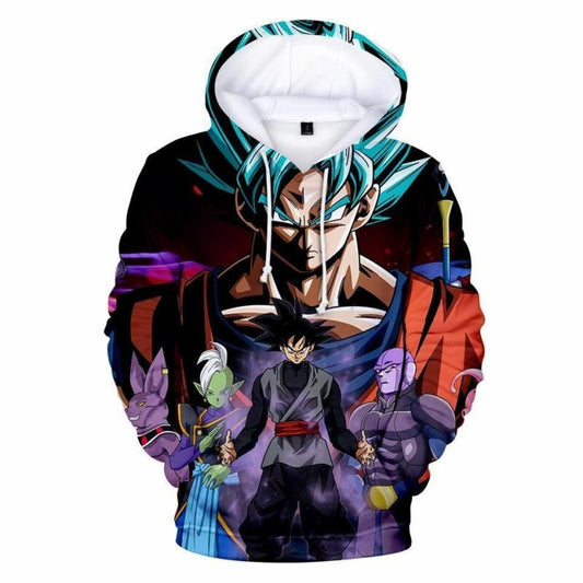 Anime Manga Dragon Ball Sogoku Black Goku Goku Blue Saiyan Cartoon Dragon Ball Over Print 3d Hoodie Zip Hoodie Moonbestprint